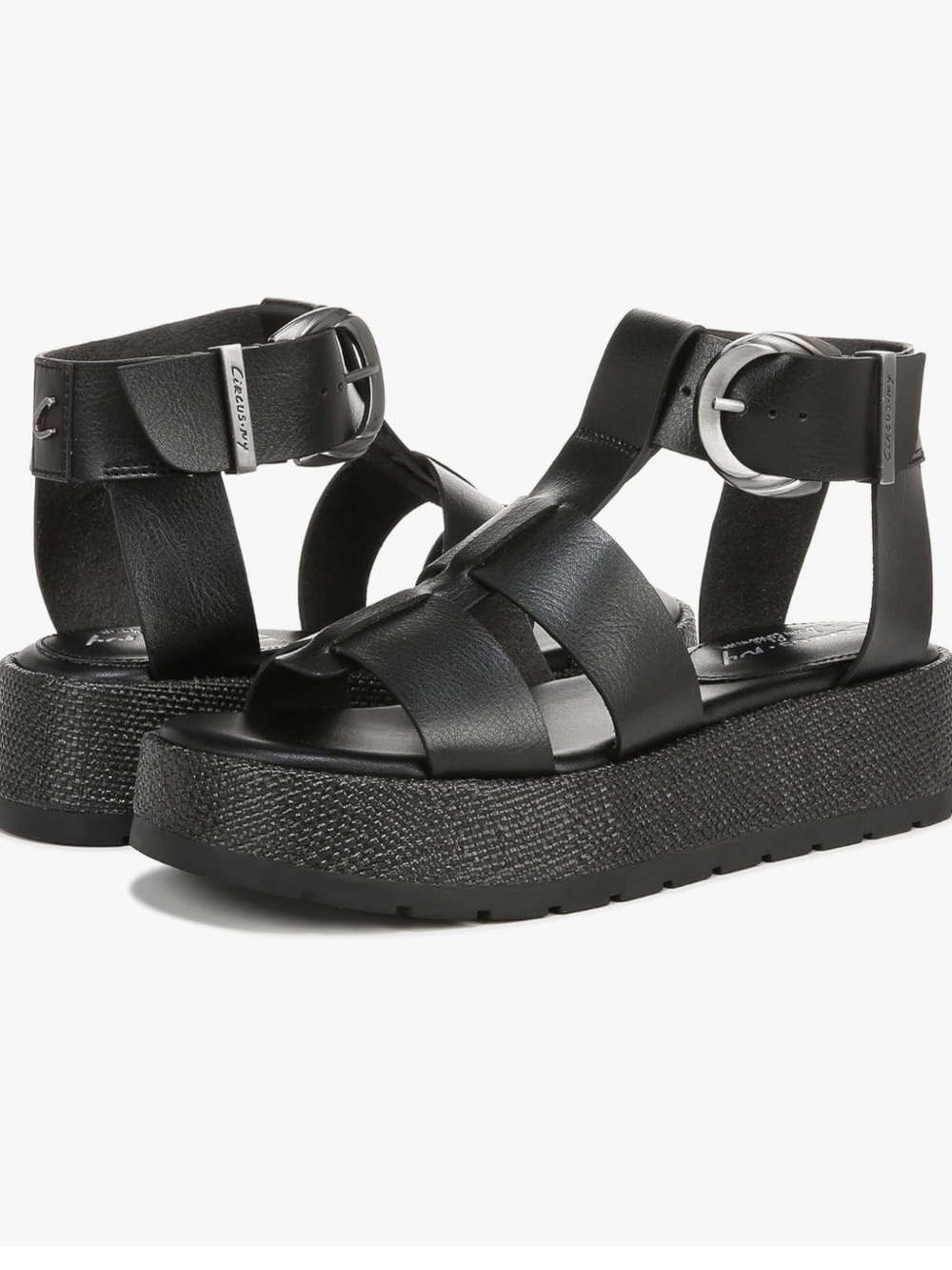 Circus by Sam Edelman Black Platform Gladiator Sandals